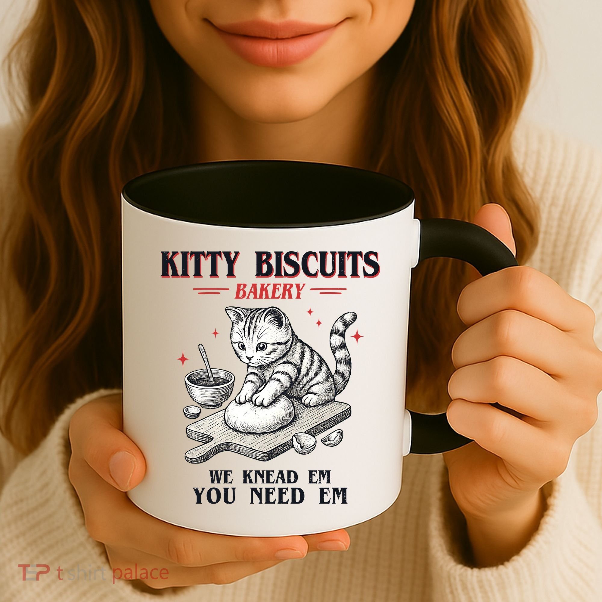 Kitty Biscuits We Knead Em You Need Em Cat Lover Baking Coffee Mug
