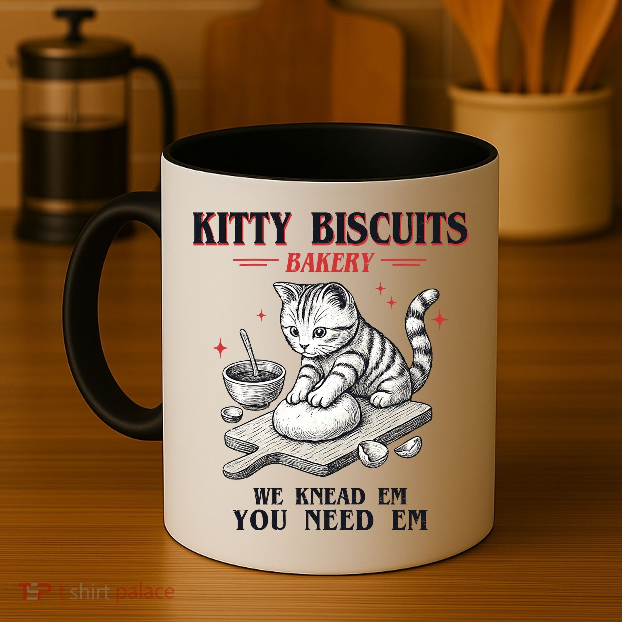 Kitty Biscuits We Knead Em You Need Em Cat Lover Baking Coffee Mug