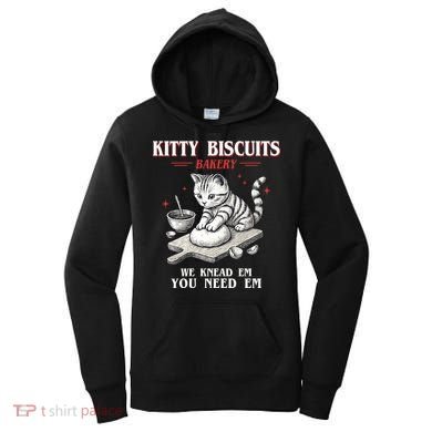 Kitty Biscuits We Knead Em You Need Em Cat Lover Baking Women's Hoodie