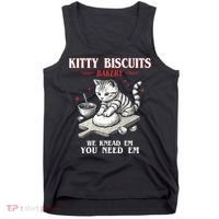 Kitty Biscuits We Knead Em You Need Em Cat Lover Baking Tank Top thumb 0