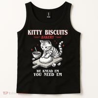 Kitty Biscuits We Knead Em You Need Em Cat Lover Baking Tank Top thumb 2