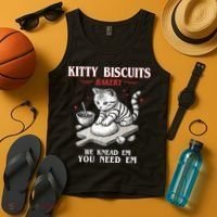 Kitty Biscuits We Knead Em You Need Em Cat Lover Baking Tank Top thumb 4