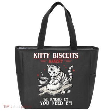 Kitty Biscuits We Knead Em You Need Em Cat Lover Baking Tote Bag