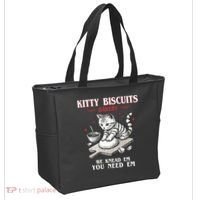 Kitty Biscuits We Knead Em You Need Em Cat Lover Baking Tote Bag thumb 2