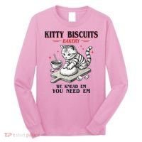 Kitty Biscuits We Knead Em You Need Em Cat Lover Baking Long Sleeve Shirt thumb 0