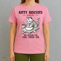 Kitty Biscuits We Knead Em You Need Em Cat Lover Baking T-Shirt thumb 4