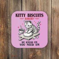 Kitty Biscuits We Knead Em You Need Em Cat Lover Baking Coaster thumb 0