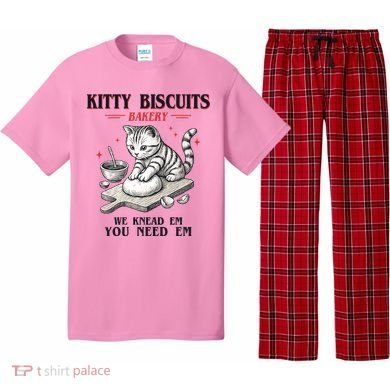 Kitty Biscuits We Knead Em You Need Em Cat Lover Baking Pajama Set