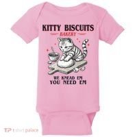 Kitty Biscuits We Knead Em You Need Em Cat Lover Baking Baby Bodysuit thumb 0