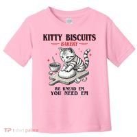 Kitty Biscuits We Knead Em You Need Em Cat Lover Baking Toddler T-Shirt thumb 0