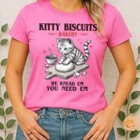 Kitty Biscuits We Knead Em You Need Em Cat Lover Baking Women's T-Shirt thumb 2