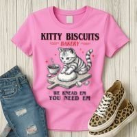 Kitty Biscuits We Knead Em You Need Em Cat Lover Baking Women's T-Shirt thumb 3