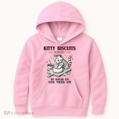 Kitty Biscuits We Knead Em You Need Em Cat Lover Baking Kids Hoodie