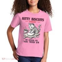 Kitty Biscuits We Knead Em You Need Em Cat Lover Baking Kids T-Shirt thumb 2
