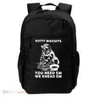 Kitty Biscuits You Need Em We Knead Em Funny Cat Backpack thumb 0