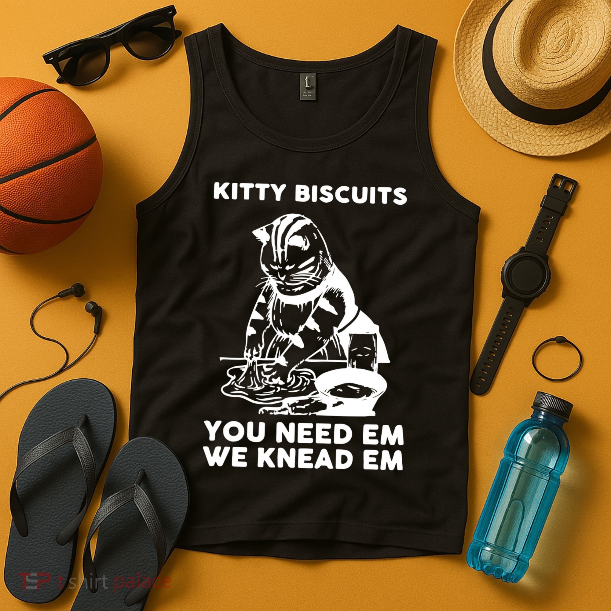 Kitty Biscuits You Need Em We Knead Em Funny Cat Tank Top