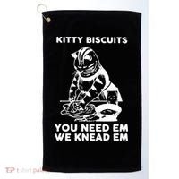 Kitty Biscuits You Need Em We Knead Em Funny Cat Golf Towel thumb 0