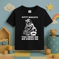 Kitty Biscuits You Need Em We Knead Em Funny Cat Toddler T-Shirt thumb 3