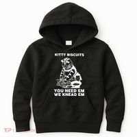 Kitty Biscuits You Need Em We Knead Em Funny Cat Kids Hoodie thumb 0