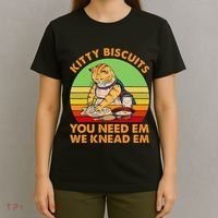 Kitty Biscuits You Need Em We Knead Em Vintage T-Shirt thumb 4