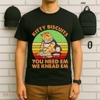 Kitty Biscuits You Need Em We Knead Em Vintage T-Shirt thumb 6