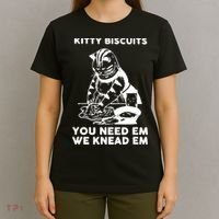 Kitty Biscuits You Need Em We Knead Em Funny Cat Apparel T-Shirt thumb 4