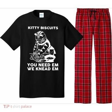 Kitty Biscuits You Need Em We Knead Em Funny Cat Apparel Pajama Set