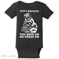 Kitty Biscuits You Need Em We Knead Em Funny Cat Apparel Baby Bodysuit thumb 0