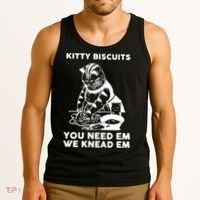 Kitty Biscuits You Need Em We Knead Em Funny Cat Apparel Tank Top thumb 3