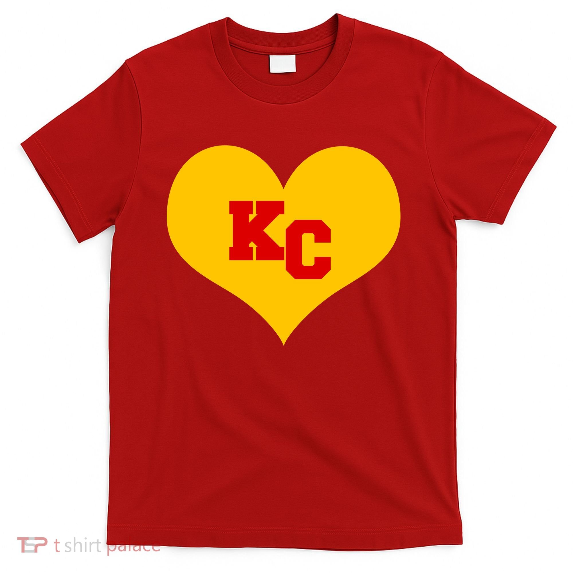 KC Football Heart Kansas City Fan T-Shirt