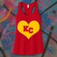 KC Football Heart Kansas City Fan Women's Tank Top thumb 3