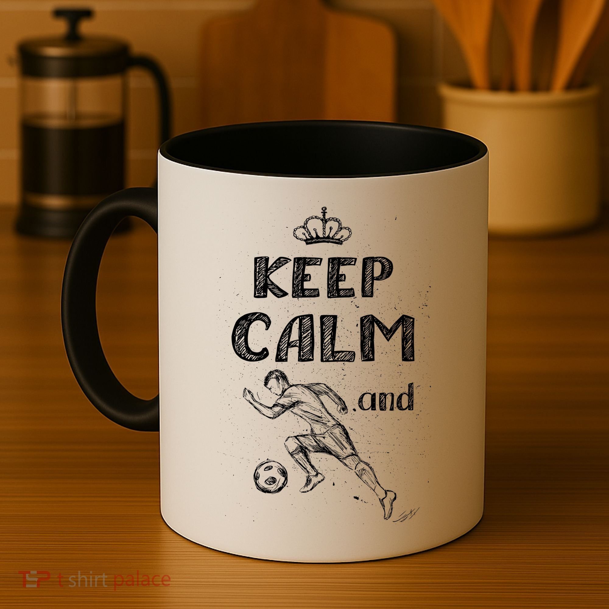 Keep Calm And Play Soccer Coffee Mug