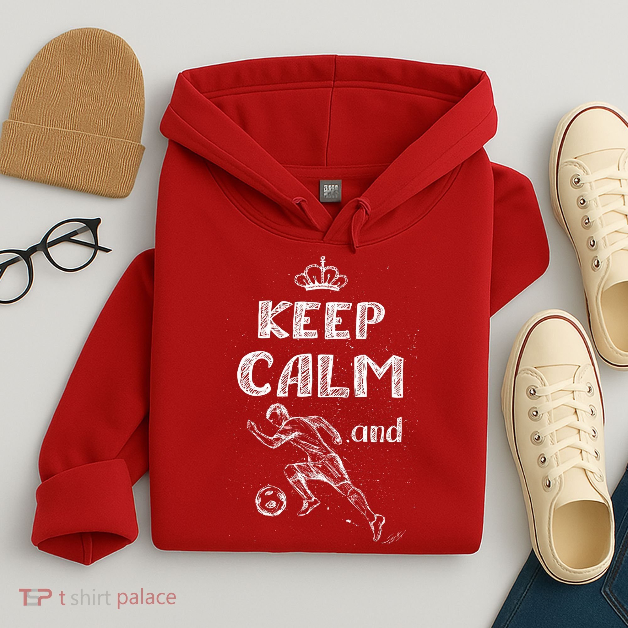 Keep Calm And Play Soccer Hoodie