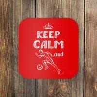 Keep Calm And Play Soccer Coaster thumb 0