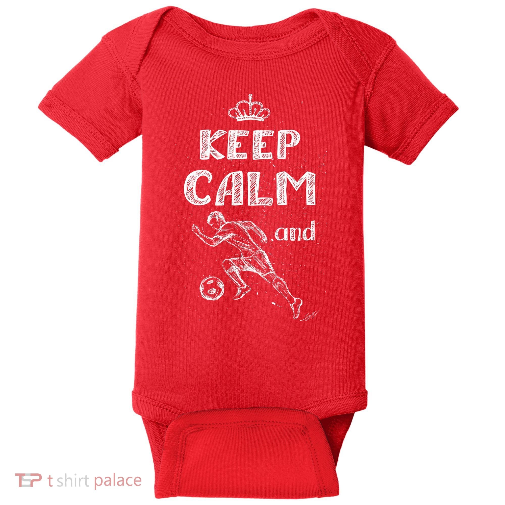 Keep Calm And Play Soccer Baby Bodysuit