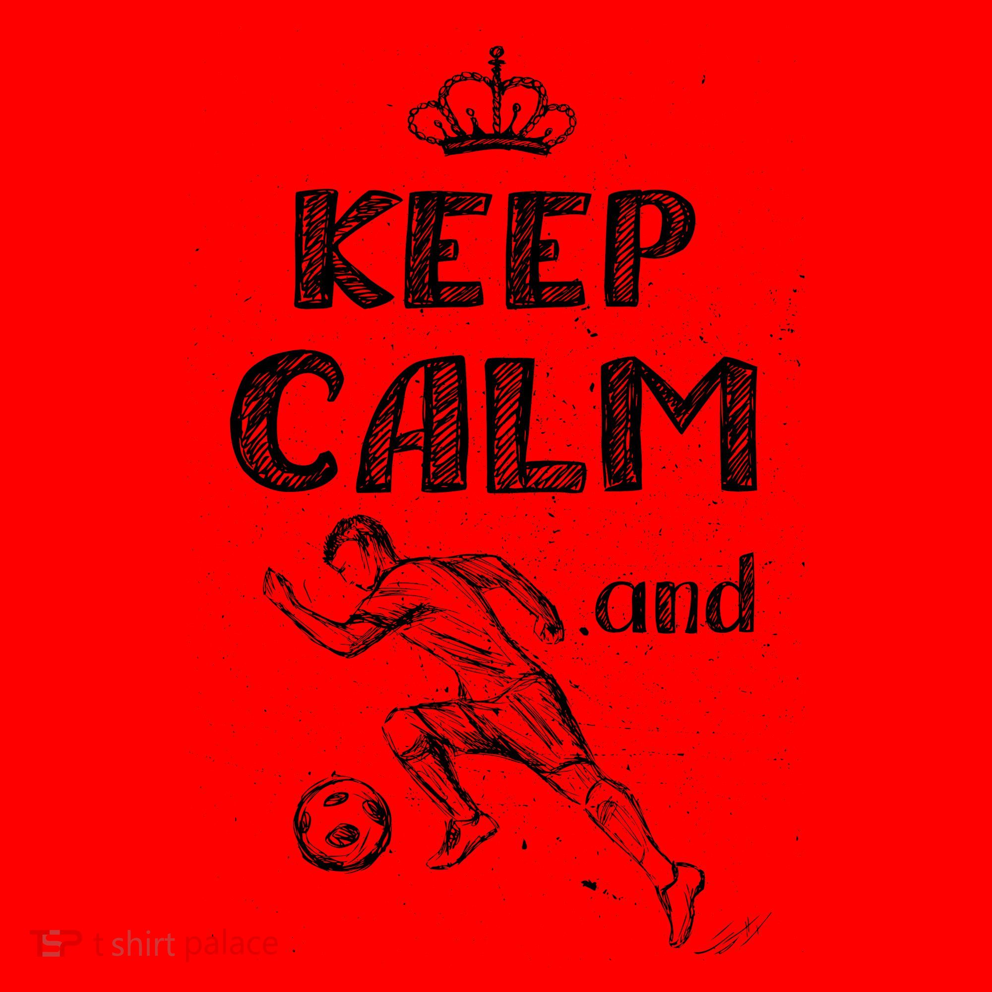 Keep Calm And Play Soccer Santa Hat