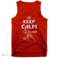 Keep Calm And Play Soccer Tank Top thumb 0