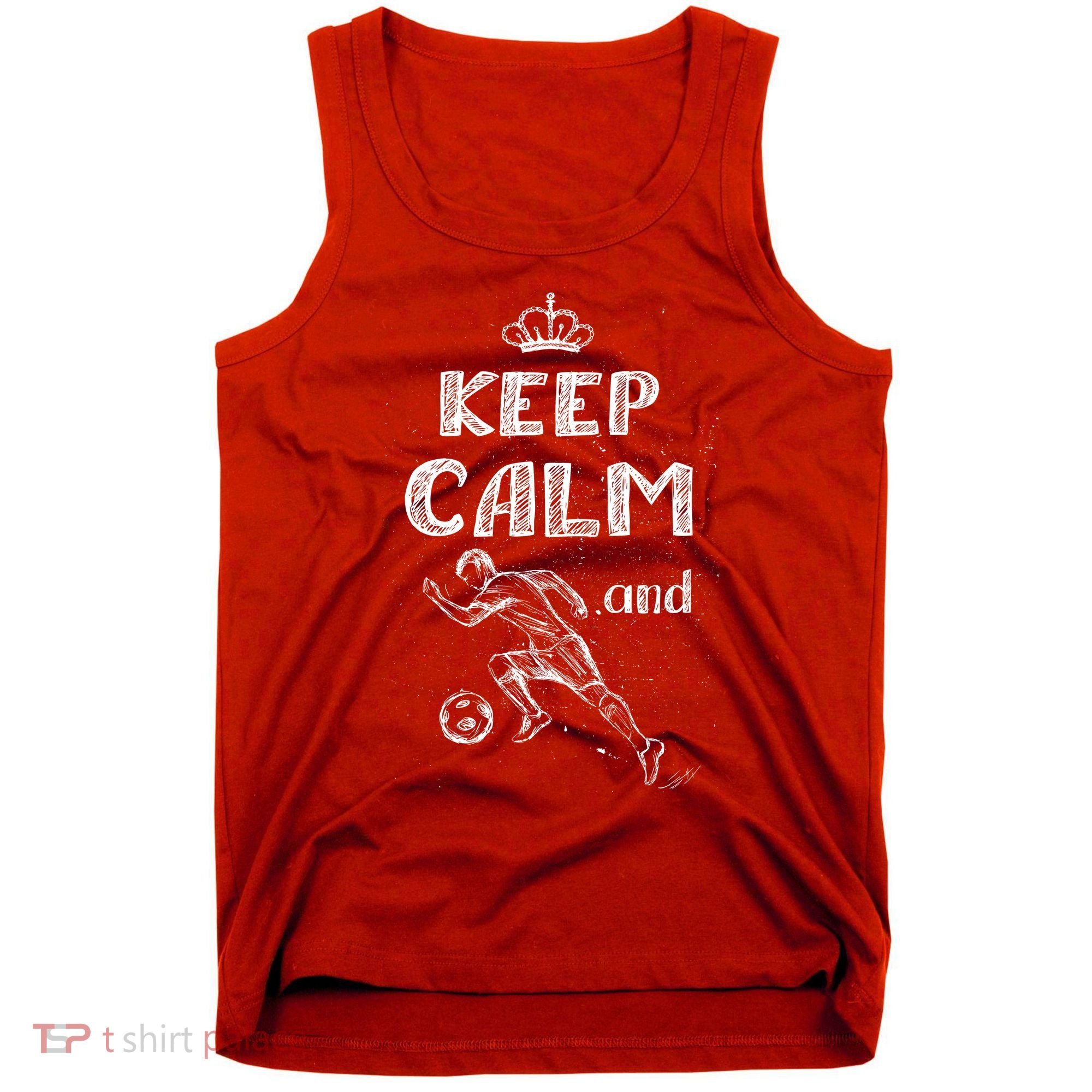 Keep Calm And Play Soccer Tank Top