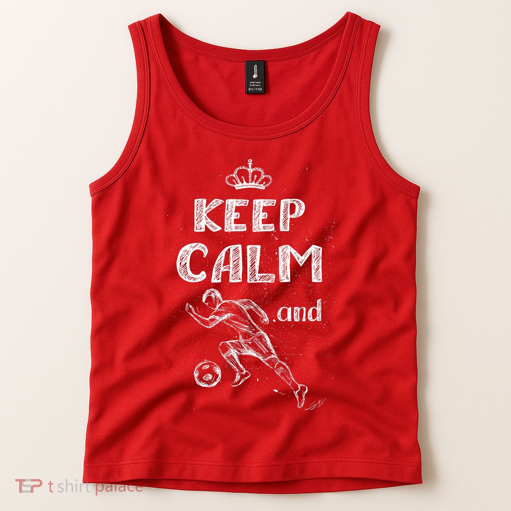Keep Calm And Play Soccer Tank Top