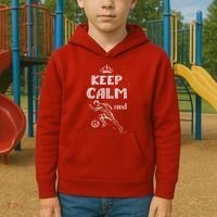 Keep Calm And Play Soccer Kids Hoodie thumb 2
