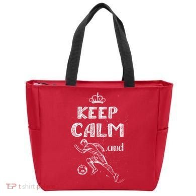 Keep Calm And Play Soccer Tote Bag