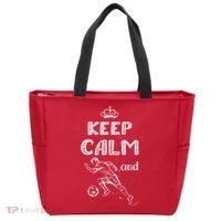 Keep Calm And Play Soccer Tote Bag thumb 0