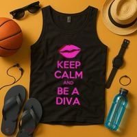 Keep Calm And Be A Diva Tank Top thumb 4