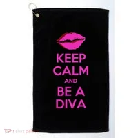 Keep Calm And Be A Diva Golf Towel thumb 0