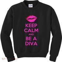 Keep Calm And Be A Diva Kids Sweatshirt thumb 0