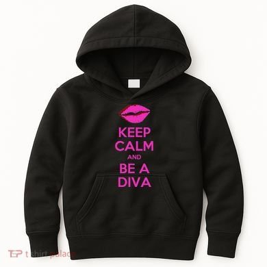 Keep Calm And Be A Diva Kids Hoodie