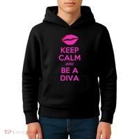Keep Calm And Be A Diva Kids Hoodie thumb 4