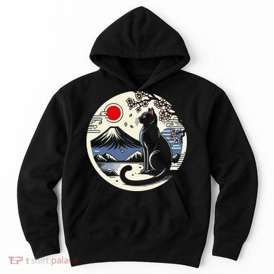 Kawaii Cat Anime Japanese Retro Funny Cat Gift Hoodie