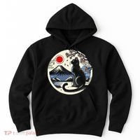 Kawaii Cat Anime Japanese Retro Funny Cat Gift Hoodie thumb 0