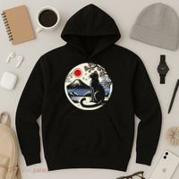 Kawaii Cat Anime Japanese Retro Funny Cat Gift Hoodie thumb 3